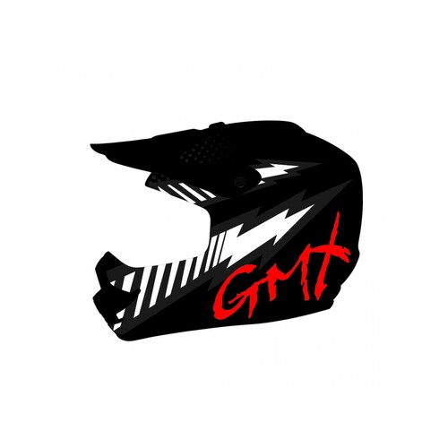GMX Motocross Junior Helmet Black - Medium