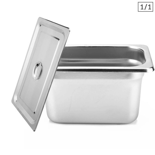 Gastronorm GN Pan Full Size 1/1 GN Pan 20cm Deep Stainless Steel Tray With Lid