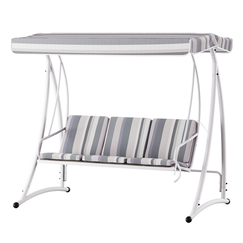 Outdoor Swing Chair Garden Bench 3 Seater Canopy Cushion Furniture