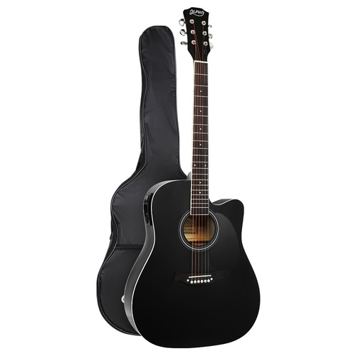 41" Inch Electric Acoustic Guitar Wooden Classical Full Size EQ Bass Black