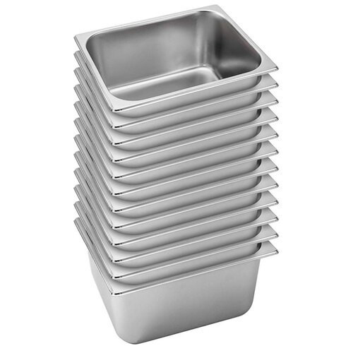 12X Gastronorm GN Pan Full Size 1/2 GN Pan 20cm Deep Stainless Steel Tray