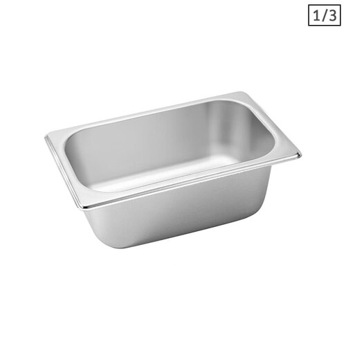 Gastronorm GN Pan Full Size 1/3 GN Pan 10cm Deep Stainless Steel Tray