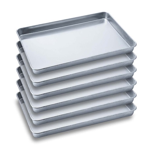 6X Aluminium Oven Baking Pan Cooking Tray for Bakers Gastronorm 60*40*5cm