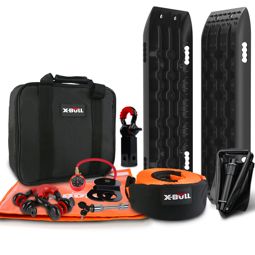 X-BULL Winch Recovery Kit 13PCS Recovery tracks /Snatch Strap Off Road 4X4.