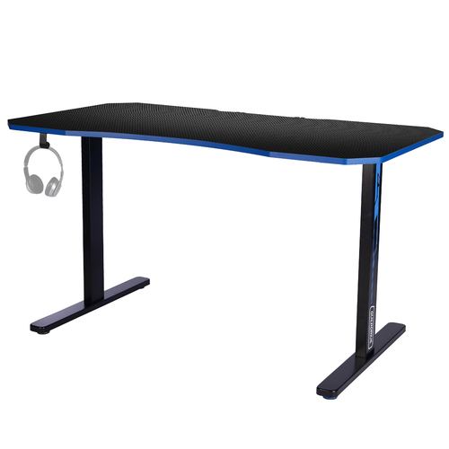 Gaming Desk 139cm PC Table Setup Computer Carbon Fiber Style