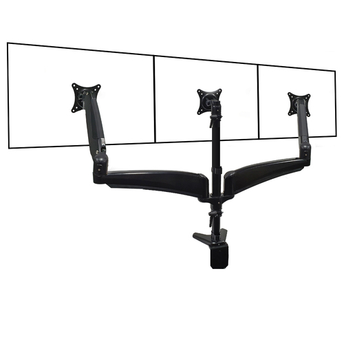 FORTIA Desk Monitor Stand Arm - Dual Computer Holder Screen Riser Bracket