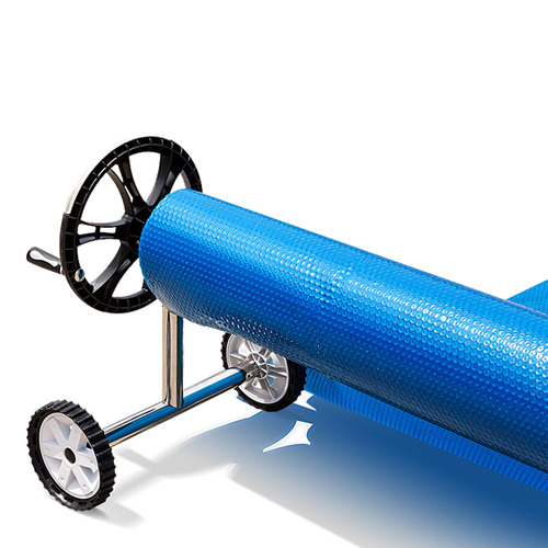 AURELAQUA Solar Swimming Pool Cover + Roller Wheel Adjustable 400 Bubble