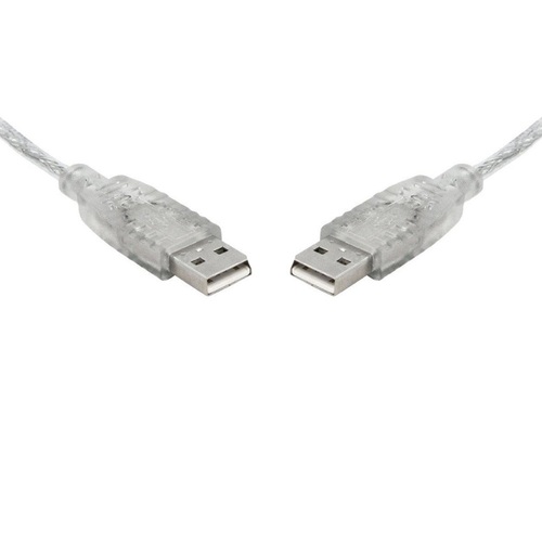 8WARE USB 2.0 Cable A to A Male to Male Transparent