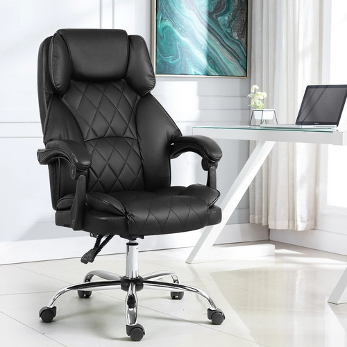 Executive Office Chair Leather Gaming Computer Desk Chairs Recliner