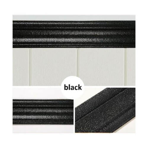 3D Foam Wall Edge Strip Self Adhesive Baseboard Waist Line Boarder 5PCS.