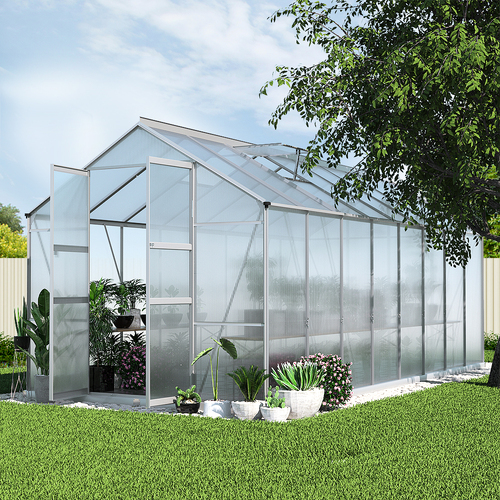 Greenhouse Aluminium Green House Polycarbonate Garden Shed