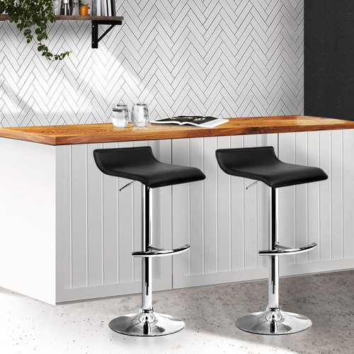 PU Leather Wave Style Bar Stools