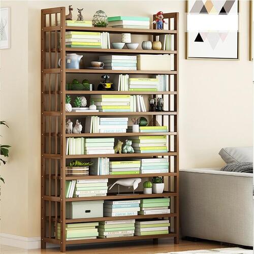 Tower Bamboo Wooden Shoe Rack Corner Shelf Stand Storage Organizer