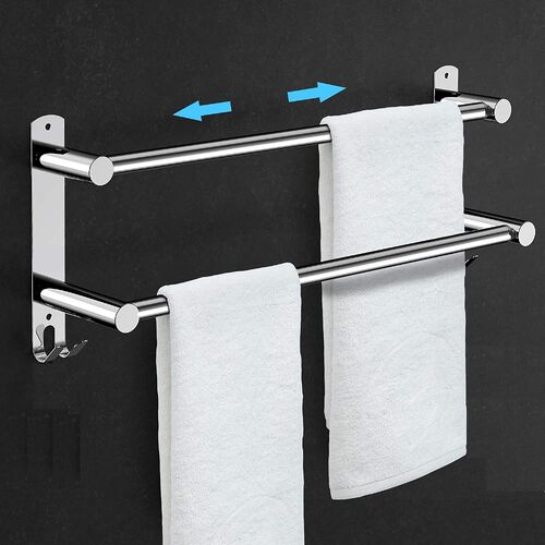 Stretchable 45-75 cm Towel Bar for Bathroom and Kitchen