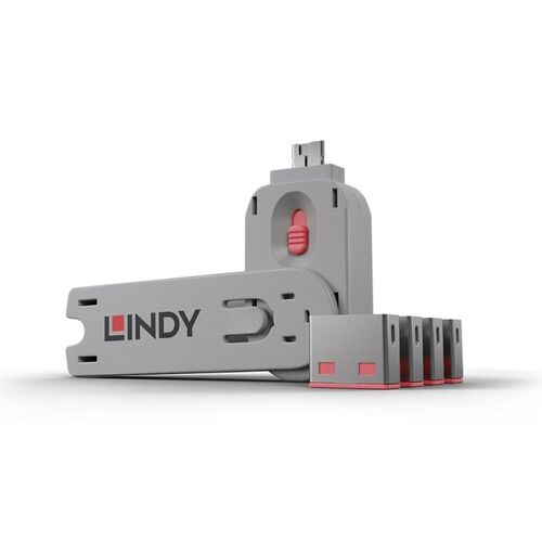 LINDY USBA Port Block/Key x4