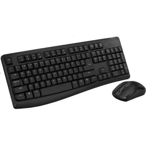 RAPOO X1800Pro Wireless Mouse & Keyboard Combo - 2.4G, 10M Range, Optical, Long Battery, Spill-Resistant Design,1000 DPI, Nano Receiver, Entry.
