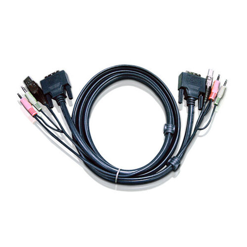 KVM Cable with DVI-D (Dual Link) USB & Audio to DVI-D (Dual Link), USB & Audio