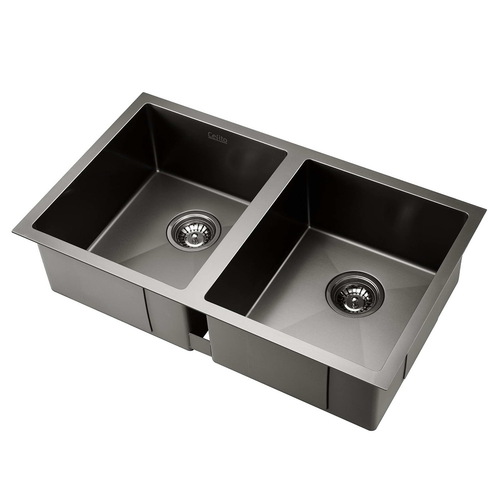 Stainless Steel Kitchen Sink Under/Top/Flush Mount Black