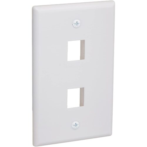 QuickPort outlet Wall Plate face plate, Single Gang White