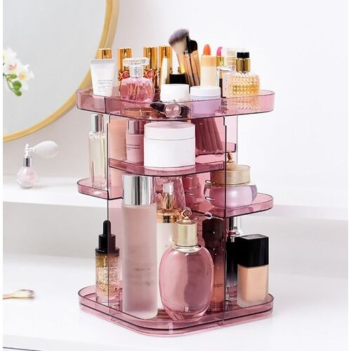 360 Rotating Large Capacity Makeup Organizer for Bedroom and Bathroom