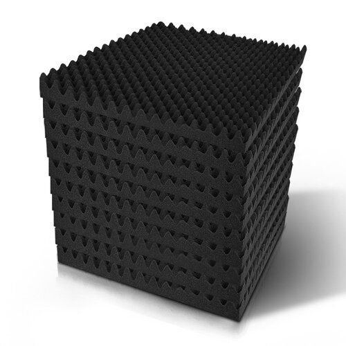Acoustic Foam Panels Studio Sound Absorption Eggshell 50x50CM