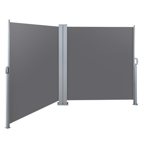 Retractable Side Awning Garden Patio Shade Screen Panel Grey