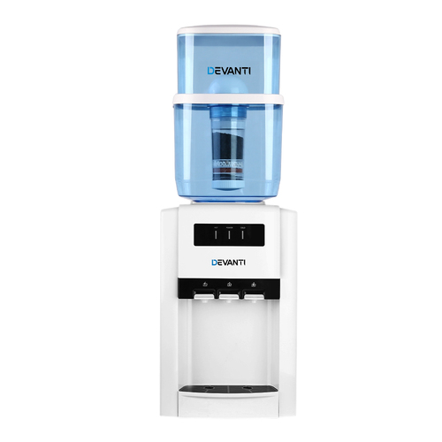 22L Bench Top Water Cooler Dispenser Purifier Hot Cold Three Tap
