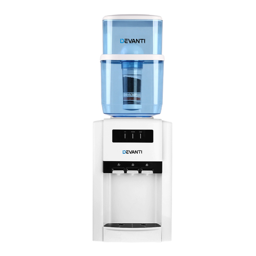 22L Bench Top Water Cooler Dispenser Purifier Hot Cold Three Tap