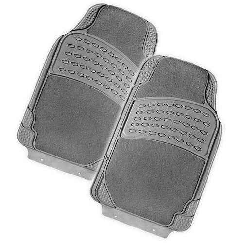 COLOSSUS 2-Piece Car Mat - [Rubber/Carpet]