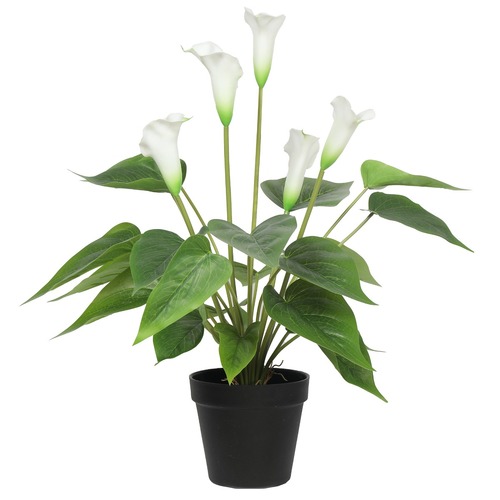 Artificial Flowering Peace Lily / Calla Lily Plant 50cm