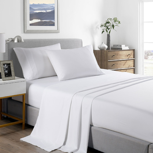 2000 Thread Count Bamboo Cooling Sheet Set Ultra Soft Bedding White