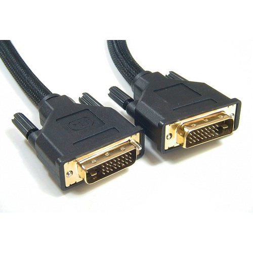 ASTROTEK DVI-D Cable 24+1 pins Male to Male Dual Link 30AWG OD8.6mm Gold Plated RoHS