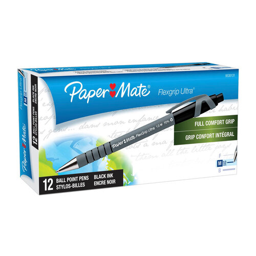 PAPER MATE Flexi Grip Retractable Ball Pen 1.0mm Box of 12