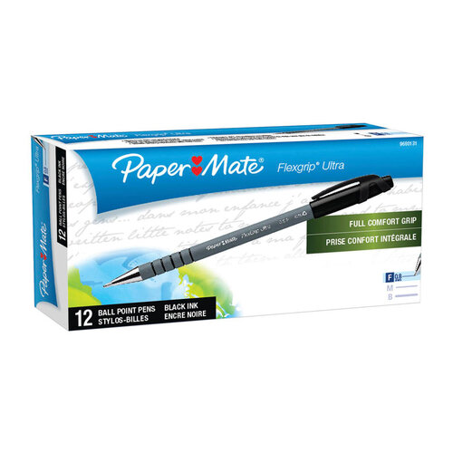 PAPER MATE Flex Grip Ball Pen 0.8mm Box of 12