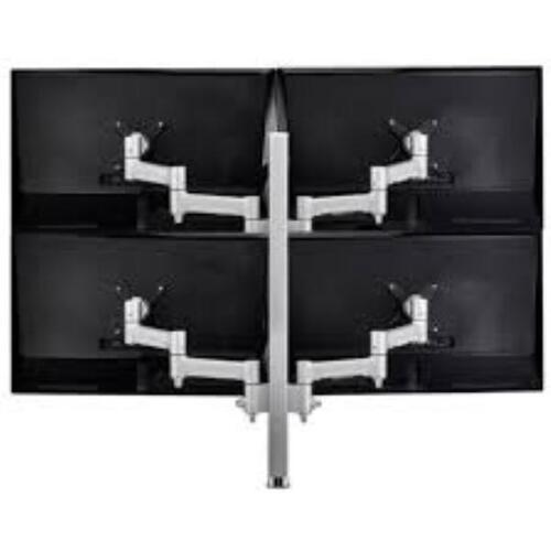 Atdec AWM Quad monitor arm solution - 460mm articulating arms - 750mm post - heavy duty clamp
