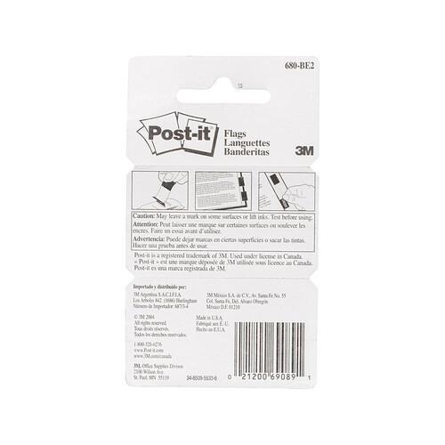 POST-IT Flag 680-BE2 Pack of 2 Box of 6