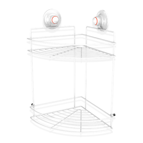 PowerLoc Double Corner Shelf Large Removable Suction