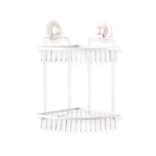 KiahLoc Double Corner Shelf Removable Suction