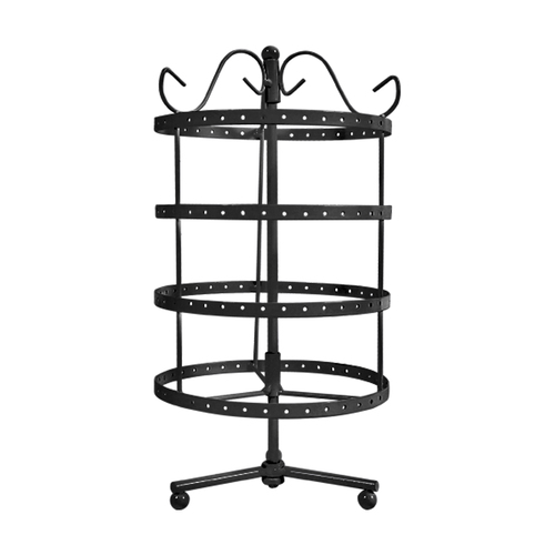 Earring Holder Stand Jewelry Display Hanging Rack Storage Metal Organizer 4 Tier