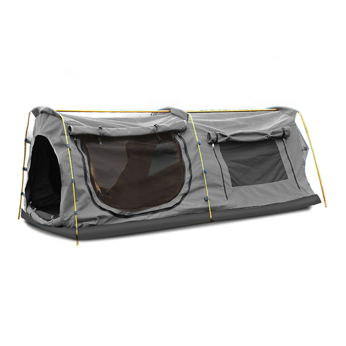 Double King Swag Camping Swags Canvas Dome Tent Hiking Mattress