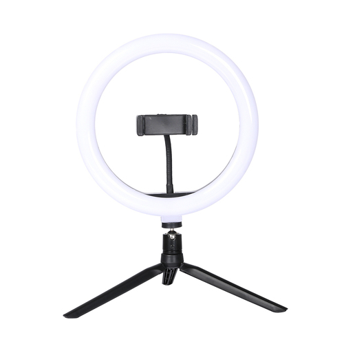 LED Ring Light with Tripod Stand Phone Holder Dimmable Studio Photo Makeup Lamp