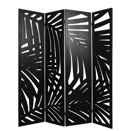 Andrew Room Divider Folding Screen Partition Multi Sizes Wood Blcak