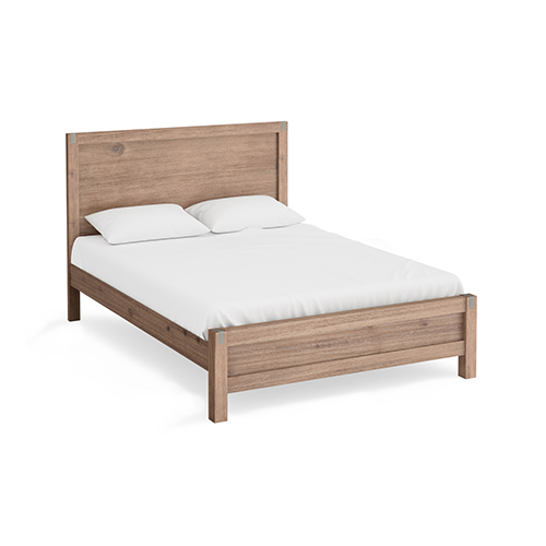 Avon Bed Frame in Solid Wood Veneered Acacia Bedroom Timber Slat