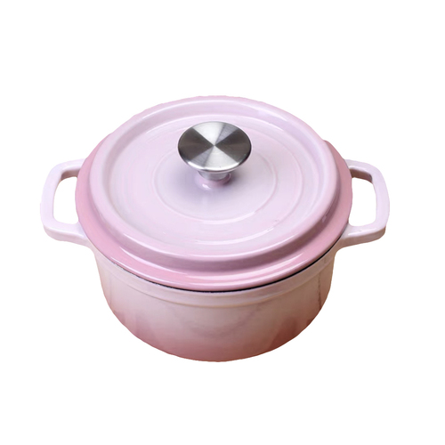 Cast Iron Ceramic Stewpot Casserole Stew Cooking Pot With Lid