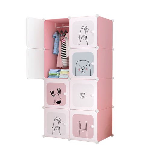 8 Cubes Portable Wardrobe Divide-Grid Modular Storage Organiser Foldable Closet