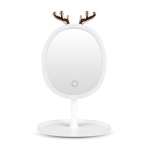 Antler LED Light Makeup Mirror Magnification Tabletop Vanity Home Decor