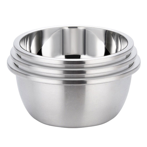 Deepen Polished Stainless Steel Stackable Baking Washing Mixing Bowls Set Food Storage Basin