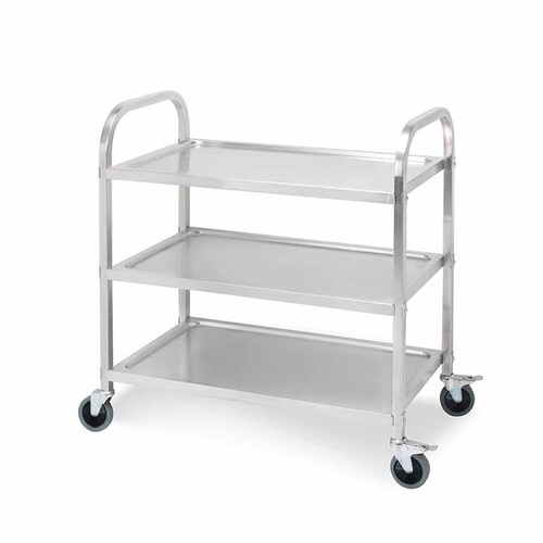 Stainless Steel Kitchen Dinning Food Cart Trolley Utility