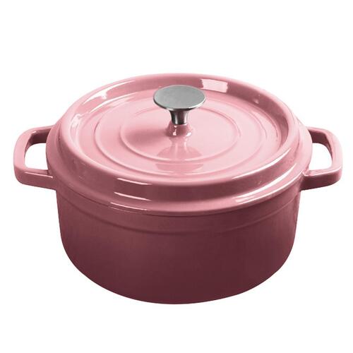Cast Iron 22cm Enamel Porcelain Stewpot Casserole Stew Cooking Pot With Lid 2.7L