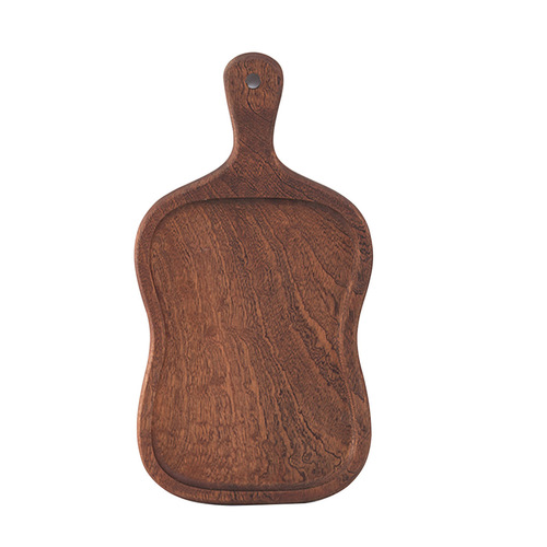 Brown Wooden Serving Tray Board Paddle with Handle Home Decor